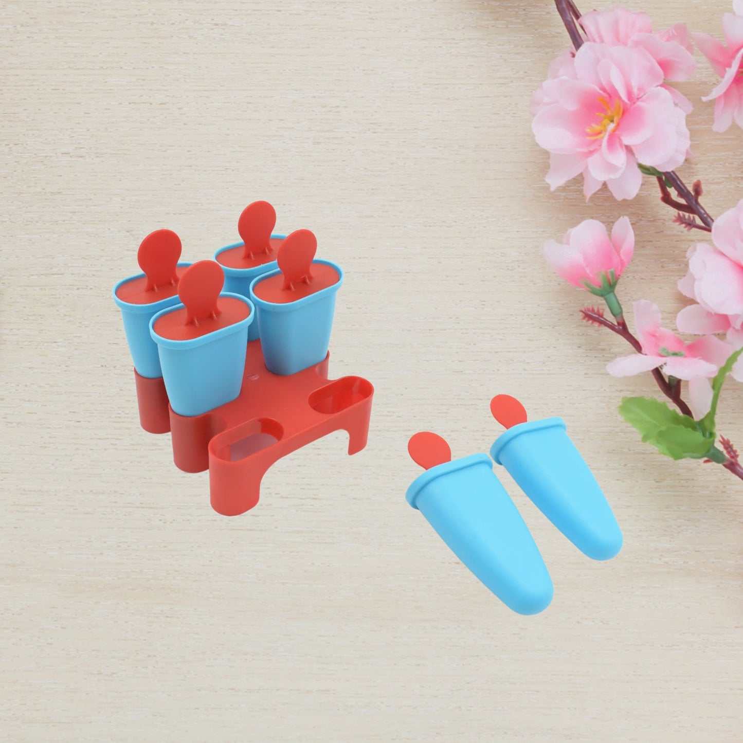 Ice Candy Maker 6 pcs Set Kulfi Maker Ice Candy Mould Clear sicle Mold Homemade Ice  Maker Reusable Easy Candy Chocobar Kulfi Mould Tray with Sticks