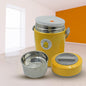 HEAVY LEAK-PROOF STAINLESS STEEL LUNCH BOX/ TIFFIN BOX, 2 COMPARTMENT, FOOD BOX FOR THERMAL CONTAINER FOR FOOD STAINLESS STEEL FOR STUDENT FOR WORK FOR TRAVEL (2 LTR.)