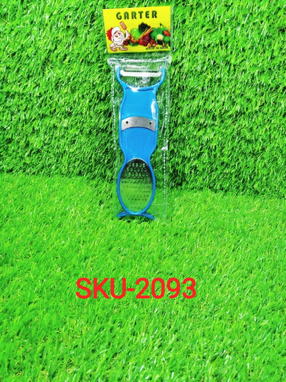 All-in-one vegetable peeler, slicer, grater, and cutter.