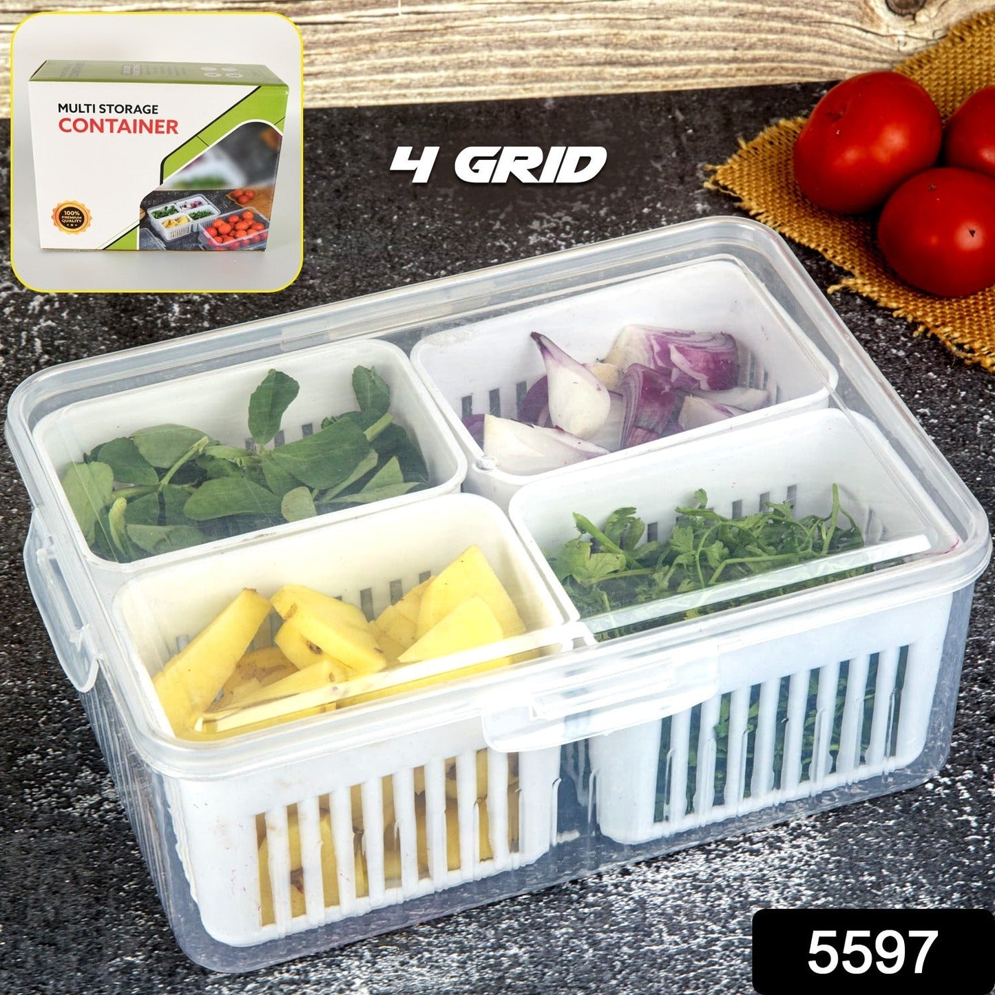 Fridge Storage Box – Freezer & Kitchen Organizer for Vegetables & Food (1 Pc)
