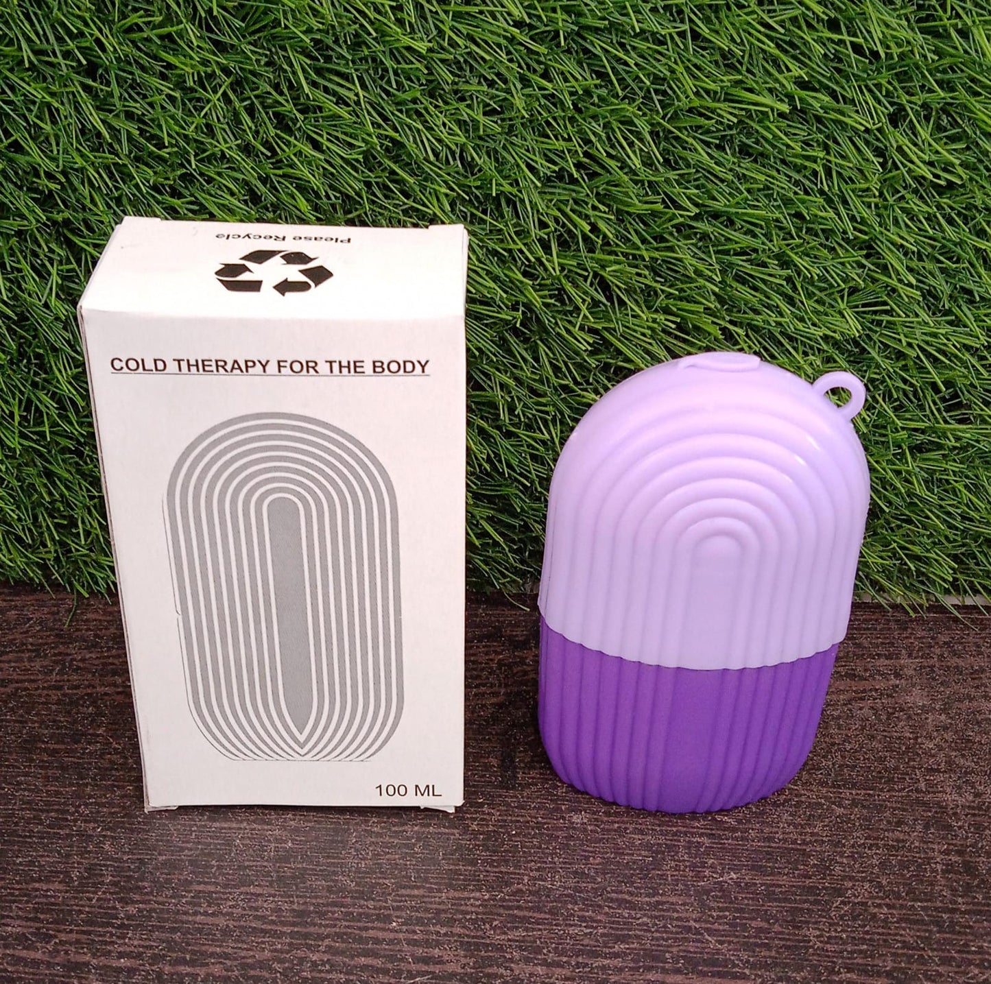 Beauty Ice Roller for Face & Eye Massage (Reusable, Purple)